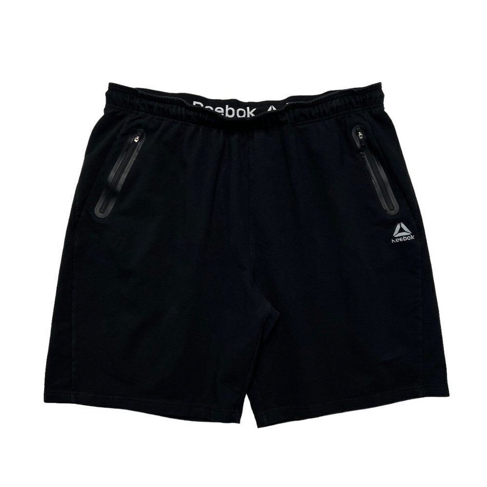 Reebok Athletic Shorts Men's XXL Black Cross Training Running Crossfit Shorts